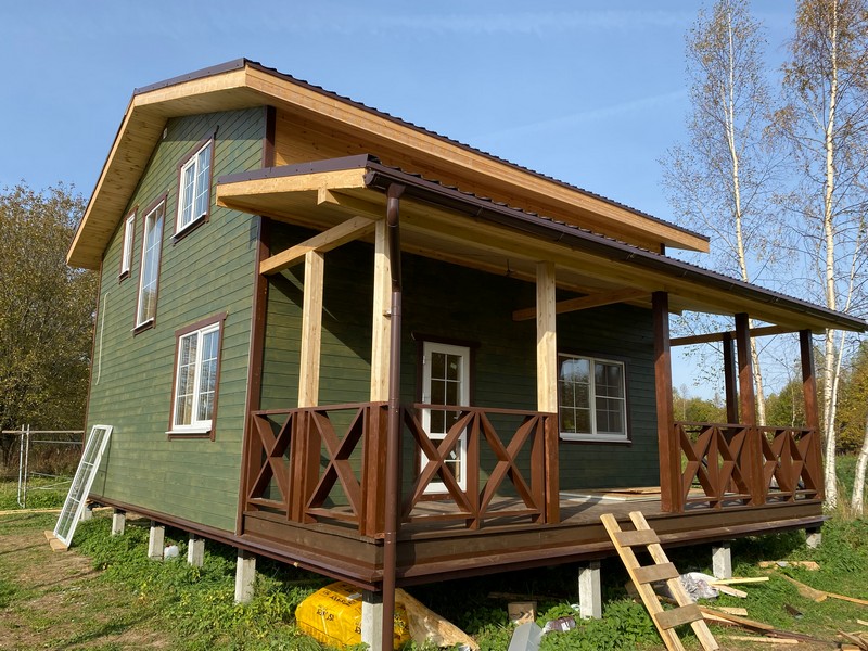 Каркасный дом 102,7 м2 с террасой 20 м2 п.Василево IMG_7877 - Каркасный дом 102,7 м2 с террасой 20 м2 п.Василево - nashi-raboty